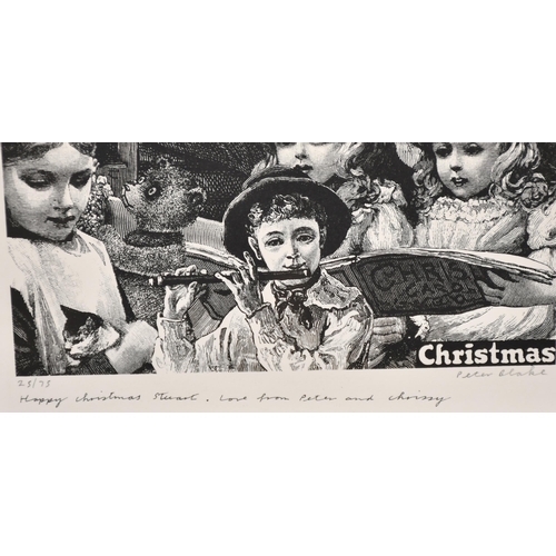 190 - Peter Blake (1932-) British. 'Christmas', Lithograph, Signed and numbered 25/75 in pencil and inscri... 