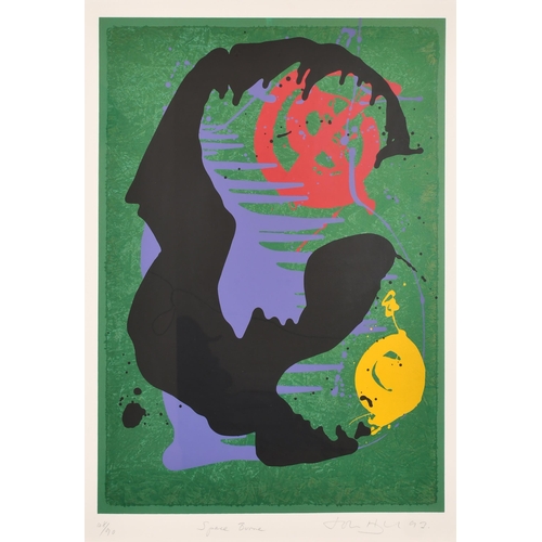 201 - John Hoyland (1934-2011) British. 'Space Borne', Screenprint in colours, Signed, inscribed, numbered... 