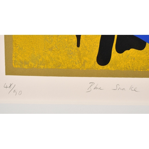 204 - John Hoyland (1934-2011) British. 'Blue Snake', Screenprint in colours, Signed, inscribed, numbered ... 