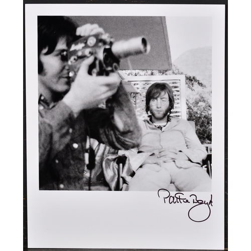 205 - Pattie Boyd (1944-) British. Paul McCartney and John Lennon, Photographic print, Signed, unframed 7'... 