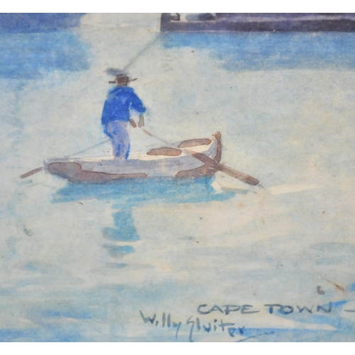 216 - Willy Sluiter (1873-1949) Dutch. 'Cape Town', Watercolour, Signed and inscribed, 8' x 11.5' (20 x 29... 