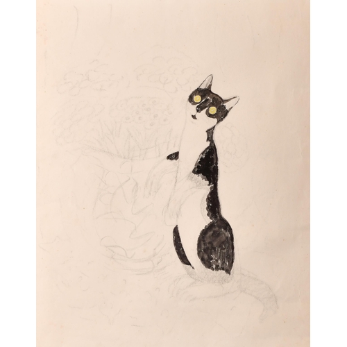 220 - Anne Harriet Fish (1890-1964) British. 'Puss in Boots', Pencil, Inscribed on mount verso and numbere... 