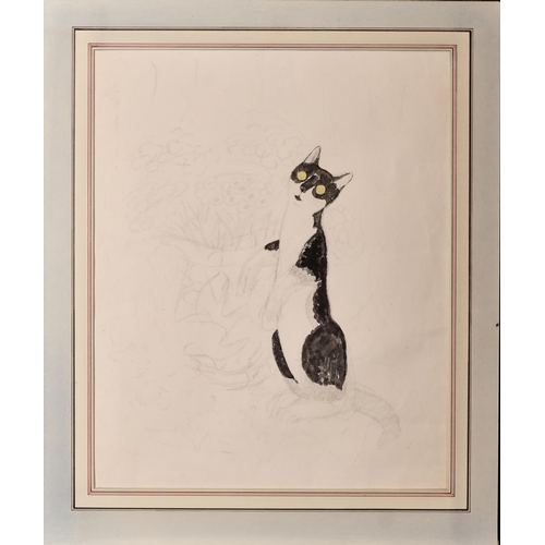 220 - Anne Harriet Fish (1890-1964) British. 'Puss in Boots', Pencil, Inscribed on mount verso and numbere... 