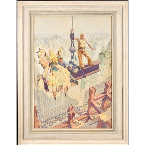 235 - Oswald Hamilton Cuningham (1883-1935) Irish. 'A High Level Romance', Watercolour, Signed, 28.5' x 19... 