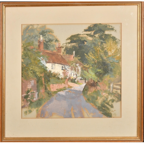 238 - Victor Askew (1909-1974) British. A Country Lane, Watercolour and gouache, Inscribed and dated 1971 ... 