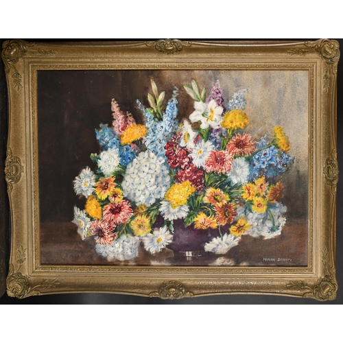 239 - Marion Broom (1878-1962) British. A Profusion of Spring Flowers, Watercolour, Signed 21.5' x 29.5' (... 