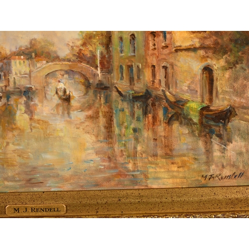 276 - Morgan John Rendell (20th Century) British. A Pair of Venetian Scenes, Oil on board, Signed, 16' x 2... 