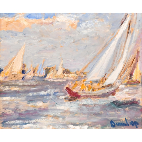 323 - Ronald Ossory Dunlop (1894-1973) Irish. Sailing Race, Oil on board, Signed, 8.75' x 10.75' (22.2 x 2... 