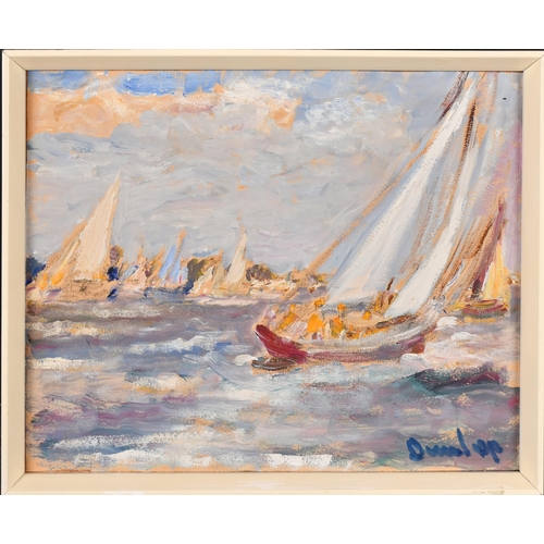 323 - Ronald Ossory Dunlop (1894-1973) Irish. Sailing Race, Oil on board, Signed, 8.75' x 10.75' (22.2 x 2... 