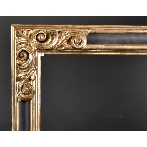 347 - 20th-21st Century English School. A Silver and Black Frame, with swept corners, rebate 36.25