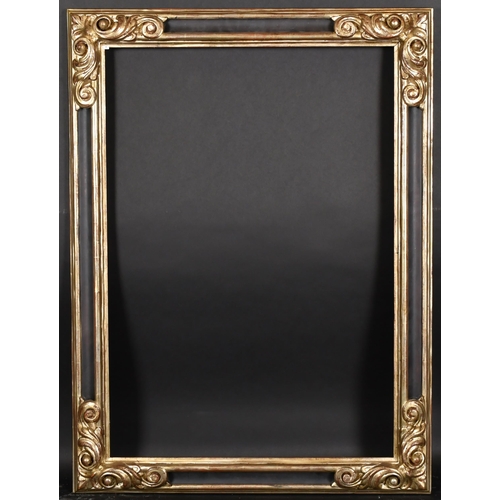 347 - 20th-21st Century English School. A Silver and Black Frame, with swept corners, rebate 36.25