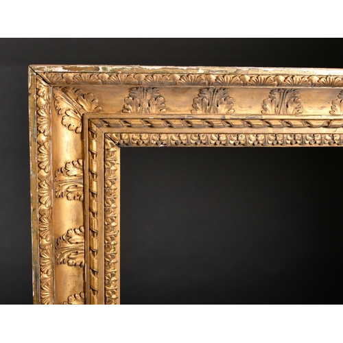 348 - Early 19th Century French School. A Partially Carved Giltwood Empire Frame, rebate 36” x 30” (91.5 x... 