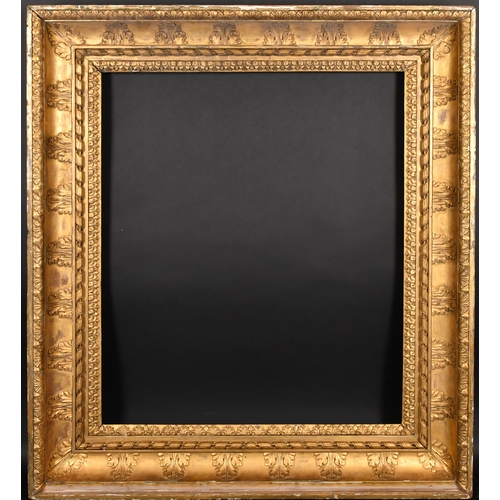 348 - Early 19th Century French School. A Partially Carved Giltwood Empire Frame, rebate 36” x 30” (91.5 x... 