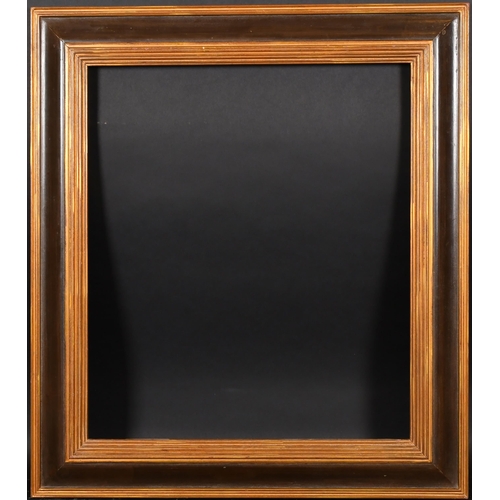 417 - 20th Century European School. A Black Painted Frame, with gilt inner and outer edges, rebate 25.25” ... 