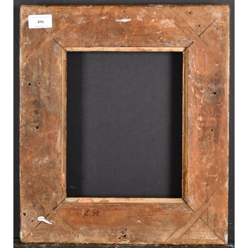 496 - 19th Century English School. A Carved Giltwood Frame, rebate 10” x 8” (25.4 x 20.3cm)