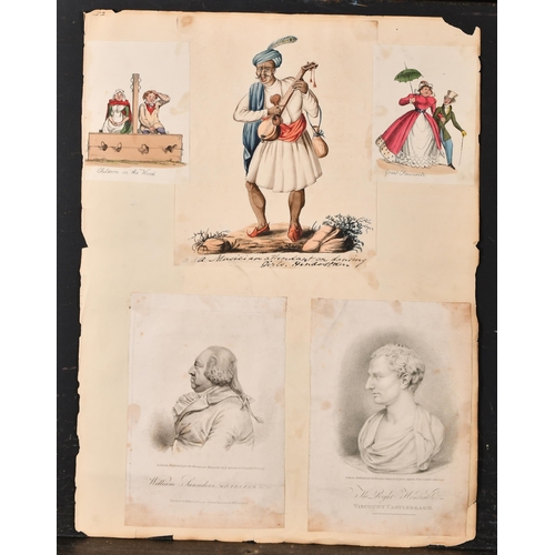 56 - 19th Century English School. 'A Musician', Watercolour, Inscribed, contained in an album, 8' x 6' (2... 