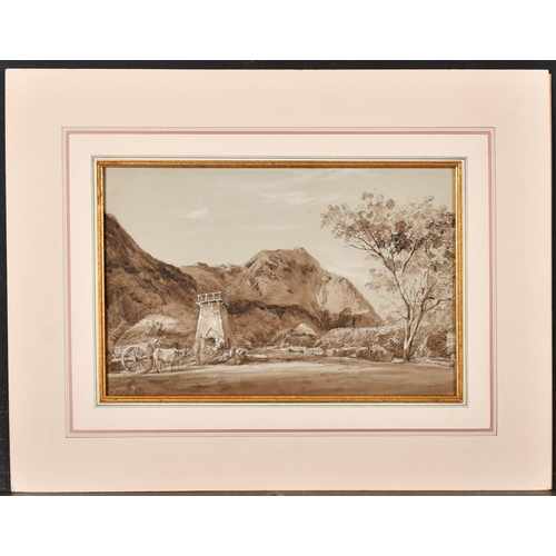 58 - JCA (19th Century) British. 'Near Mangalore', Pencil, Inscribed and dated 1852, mounted, unframed, s... 