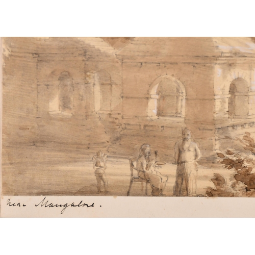 58 - JCA (19th Century) British. 'Near Mangalore', Pencil, Inscribed and dated 1852, mounted, unframed, s... 