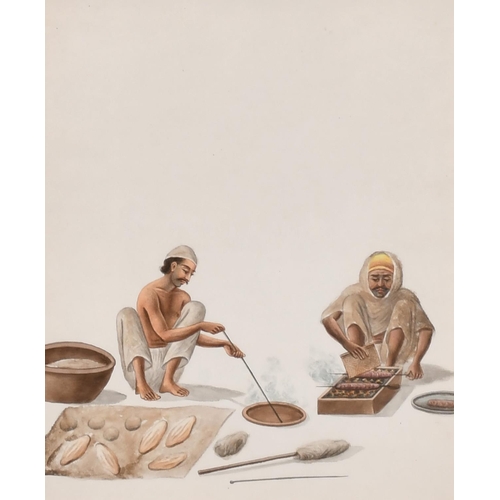 61 - 19th Century English School. A Man with a Shisha, Watercolour, 8.5' x 7.25' (21.6 x 18.3cm) and thre... 