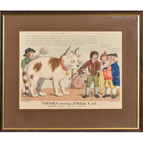 8 - George Moutard Woodward (1760-1809) British. 'Gipsies Shewing a Prize Cat', Etched by Roberts, 8.75'... 