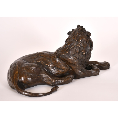 151 - 20th Century English School. Lion, Bronze, Initialled and numbered 3/9, overall 6.5