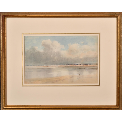 158 - Frank Short (1857-1945) British. 'Across the Bay', Watercolour, Signed, and inscribed on a label ver... 