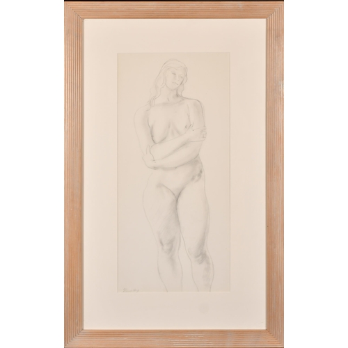 178 - Bernard Meninsky (1891-1950) British. 'Standing Female Nude c.1930', Pencil, Signed, and inscribed o... 