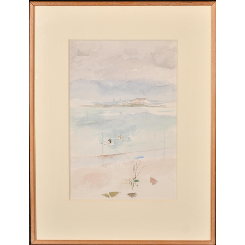 182 - Mary Potter (1900-1981) British. Figures in Boats, Watercolour, Inscribed verso, 13.5