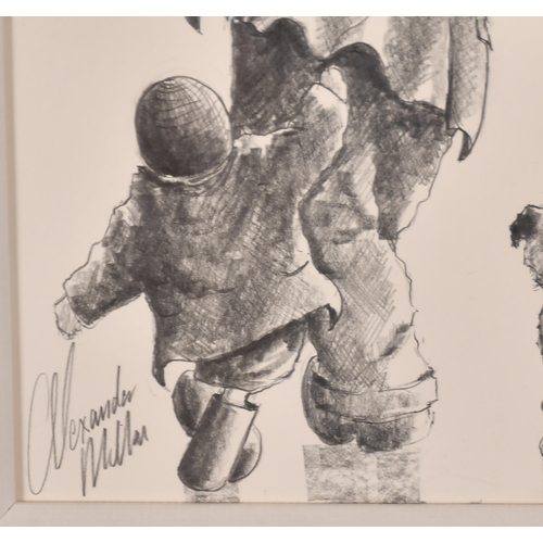 196 - Alexander Millar (1960-    ) British. 'The Balloon', Pencil, Signed, 11