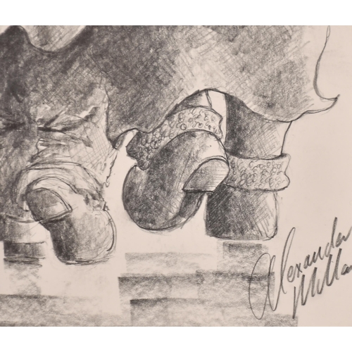 197 - Alexander Millar (1960-    ) British. 'Strolling', Pencil, Signed, 11.25