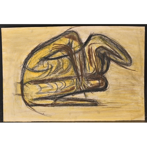 202 - Circle of Henry Moore (1898-1986) British. Untitled, Mixed media, unframed, 15