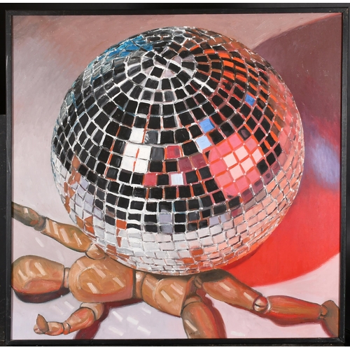 263 - Derek Carruthers (1935-2021) British. Death by Glitterball, Oil on canvas, Signed and dated 2002 ver... 