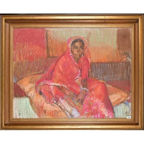 273 - Tom Coates (1941-2023) British. 'The Young Indian', Pastel, Signed with monogram, 27