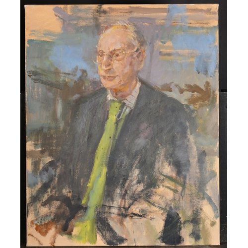 289 - Tom Coates (1941-2023) British. 'Portrait of a past Conservative MP', Oil on canvas, unframed, 30