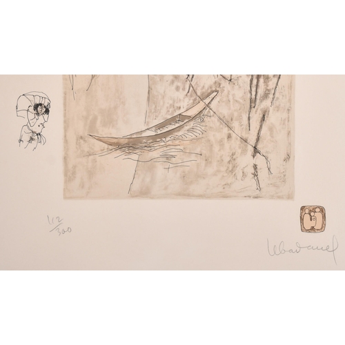 304 - Dang Lebadang (1921-2015) Vietnamese/French. Untitled, Lithograph with carborundum, Signed and numbe... 