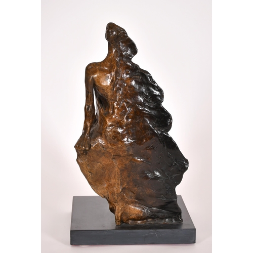 324 - Maurice Blik (1939-    ) Dutch/British. Seated Women, Bronze on a slate base, Incised signature and ... 