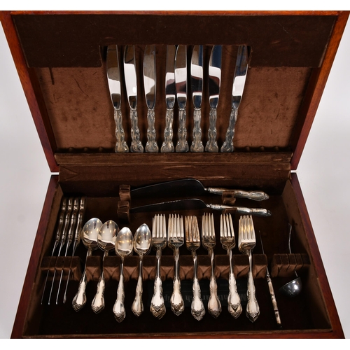 355 - Silver canteen of cutlery by Gorham, marked 925 Sterling, Birmingham, total weight approx 1900grams ... 