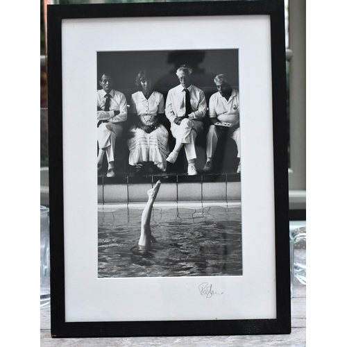 365 - Ralph Erle, photographic prints, two with swimmers and another architectural, signed (3)