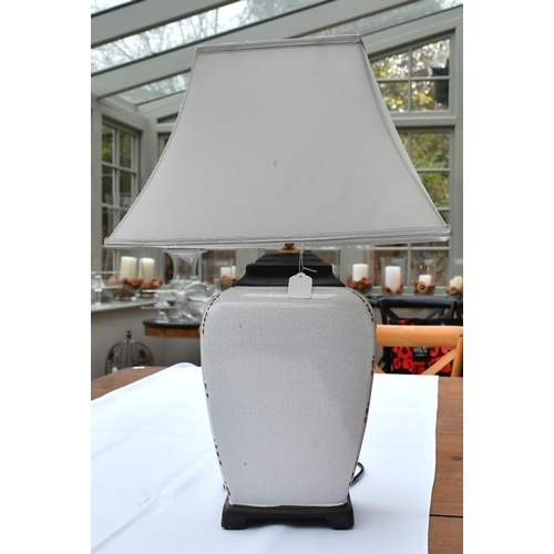 398 - Contemporary crackle glaze table lamp