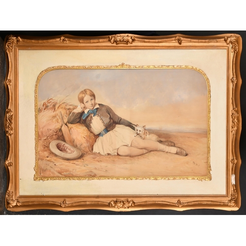 49 - 19th Century English School. A Rest from the Game of Cricket, Watercolour, Arched, 17.5