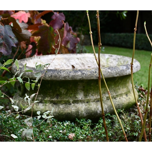 529 - A pair of large oval stone planters (very heavy), 51 x 79 x 59cm (2)