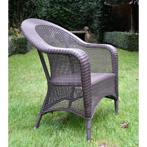 536 - A set of eight garden chairs, labelled Dedon, complete with cushions (table not included)