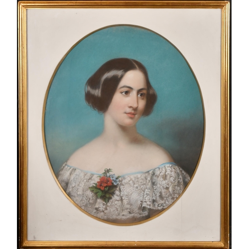 58 - Circle of Richard Buckner (1812-1883) British. Portrait of a Lady, believed to be the Duchess of Por... 