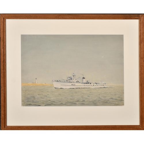 93 - Eric 'Tuffie' Tufnell (1888-1978) British. 'HMS Humber', Watercolour, Signed and inscribed, 10.25