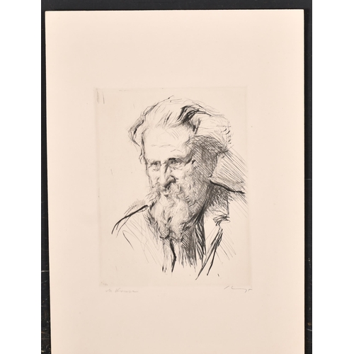 106 - Max Slevogt (1868-1932) German. Portrait of Max Kruse (sculptor), Etching, Signed in pencil by artis... 