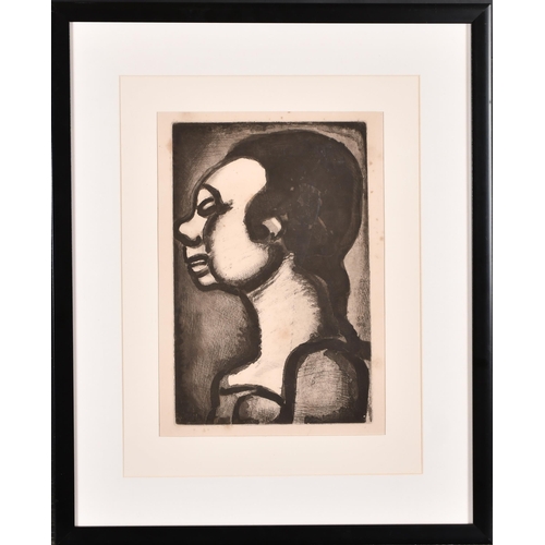 119 - Georges Rouault (1871-1958) French. 'Portrait of the Lady, in Profile' (1928), Etching, 11.75