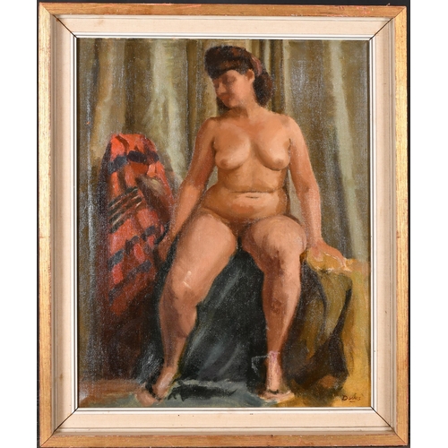 193 - Anthony Devas (1911-1958) British. A Seated Nude, Oil on canvas, Signed, 20