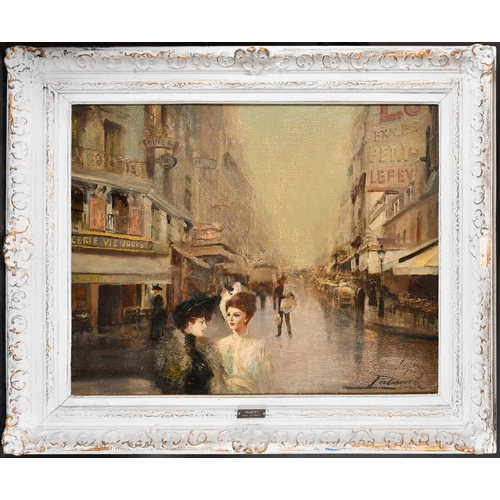 217 - Alfredo Palmero de Gregorio (1901-1991) Spanish/French. A Parisian Street Scene, Oil on canvas, Sign... 