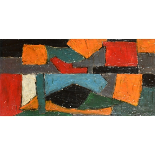 253 - After Serge Poliakoff (1900-1969) Russian/French. Untitled, Oil on board, Bears a signature, 16.5