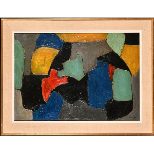 254 - After Serge Poliakoff (1900-1969) Russian/French. Untitled, Oil on canvas, Bears a signature, 20